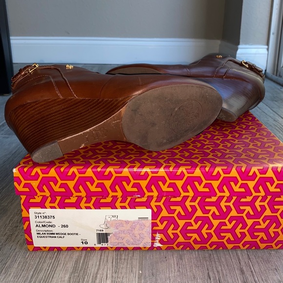💋💋TORY BURCH sz10 Milan Wedge Bootie authentic😻 Free Shipping - Picture 13 of 14